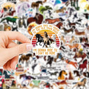 100pcs Horse Stickers Decals, Horse Riding Vinyl Stickers for Water Bottle Laptop Skateboard Car Helmet Luggage, Perfect Horse Gifts for for Adults Teens Kids