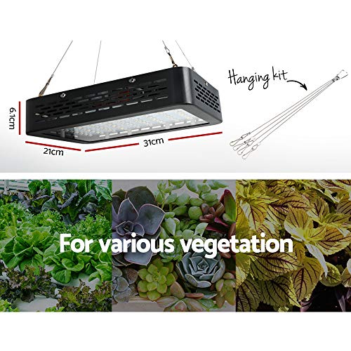 Greenfingers Led Grow Light 1000W Full Spectrum Indoor Plant Lights Vegetable Seeds Flower Growth UV Lamp Plants for Garden Greenhouse Grows Tent, with Hanging Kit High Par Value