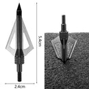 12pcs Archery Bow Hunting Tips Arrow Heads Screw 100 Grain 3 Blade Broadheads (Black)