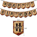 Magic Wizard Birthday Party Decoration, Harry Style Party Supplies Set Include Happy Birthday Banner, Cake Toppers, Wizard HP Themed Balloons (39Pack)