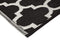 Tangier Trellis Plastic mats Rugs Reversible and Recycled for Home, Patio, Backyard, Deck, Picnic, Beach, Trailer, Camping (Black and White, 240cm x 300cm)