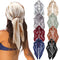 Zhanmai 8 Pcs 27.5 x 27.5 Inch Square Satin Head Scarves Women Silk Bandana Hair Scarves Hair Wrap Neck Scarf for Sleeping, Elegant Pattern, 27.56 x 27.56 inches