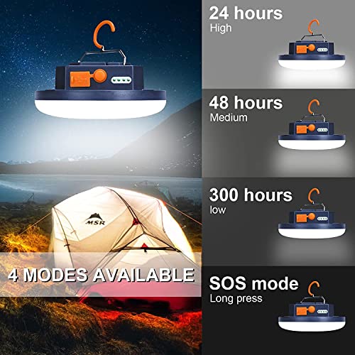 IODOO 10000mAh 3000LM 3000K 6000K Flashlight Portable LED Camping Lantern Rechargeable Light 30W with Magnet Waterproof Tent Light Power Failure Emergency Survival Kits