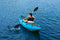 Bestway Hydro-Force Cove Champion | 1 Person Inflatable Kayak Set with Hand Pump, Paddles, Carry Bag, Blue, Blue, Grey, 275 x 81 x 45 cm