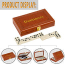 ZOOCEN Double 6 Pro Size Dominoes Set in Leatherette Case (28 Tiles with Spinner)