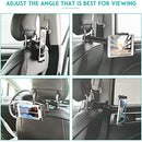 iXTRA Headrest Tablet Mount Holder, 360°Angle Adjustable Car Headrest Mount, Stretchable Backseat Tablets Stand for Kids, Compatible with Cellphone/Switch Lite/Switch/iPad Air Mini/Kindle Fire Hd/Galaxy Tab/ or Other 5"-12.9" Device(1 pack)