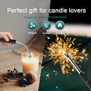 Candle Lighter, Upgraded USB Electric Lighter, Rechargeable Arc Lighter with LED Display Safety Switch, 360° Flexible Neck Flameless Grill Long Lighters for Camping Cooking BBQs Fireworks