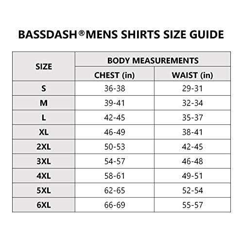 Bassdash Fishing T Shirts for Men UV Sun Protection UPF 50+ Long Sleeve Tee T-Shirt (Peach/Vivid Blue Logo, XXL)