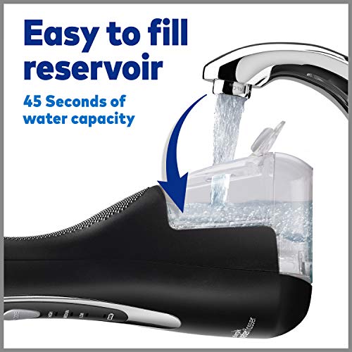 Waterpik Cordless Advanced Water Flosser For Teeth, Gums, Braces, Dental Care With Travel Bag and 4 Tips, ADA Accepted, Rechargeable, Portable, and Waterproof, Black WP-582