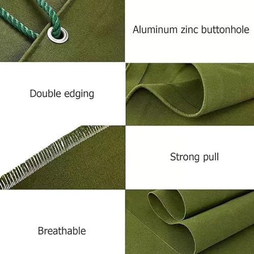 3X3m 3X4m Heavy Duty Waterproof Canvas Tarp Tarpaulin Sun Blocked Dustproof (3m X 3m)