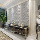 Art3d PVC Drop Ceiling Tiles, Easy Glue-up Panels for Ceiling, Wall Decoration, 60x60 CM, 12 Pcs, White Floral