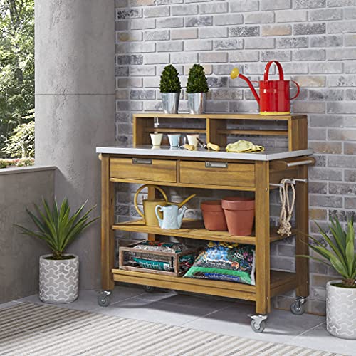 Homestyles Maho Potting Bench, Brown