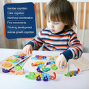 6-Pack Wooden Animal Growth Puzzle， Puzzles for Kids Ages 3-5 ，Montessori Toys for 3 4 5 Year Olds ，Gifts for 2-4 Year Old Boys Girls