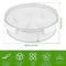 Square/Round Divided Serving Tray with Lid Removable Food Storage Containers with Individual Dishes Minimalist Divided Serving Platter Tray for Snack Candies Fruit Veggie Party Home (Round)