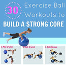 Stability Ball Exercises for a Stronger Core Swiss Yoga Balance Balls (Blue, 75CM)