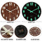 30x30x4cm Luminous Wall Clock Wooden Design Night Lights Round Wall Clock Large Number Wooden Clock for Living Room Bedroom Home Kitchen Office School Easy to Read Glow in Dark