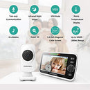 Baby Monitor,HelloBaby Remote Pan-Tilt-Zoom Baby Monitor with Camera and Audio,Night Version Temperature Sensor, 2 Way Audio,Clock Alarm,Digital Zoom,1000 FT (50)