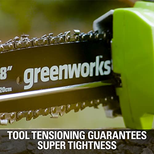 Greenworks 8.5' 40V Cordless Pole Saw with Hedge Trimmer Attachment, Battery Not Included PSPH40B00, Black and Green