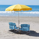 Coastrail Outdoor Beach Chair Low Profile Mesh Back Folding Chair for Adults with Cup Holder & Cooler & Phone Bag for Outdoor Camping Beach, Supports 300 lbs, Blue, 2 Pack