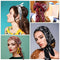 Zhanmai 8 Pcs 27.5 x 27.5 Inch Square Satin Head Scarves Women Silk Bandana Hair Scarves Hair Wrap Neck Scarf for Sleeping, Elegant Pattern, 27.56 x 27.56 inches