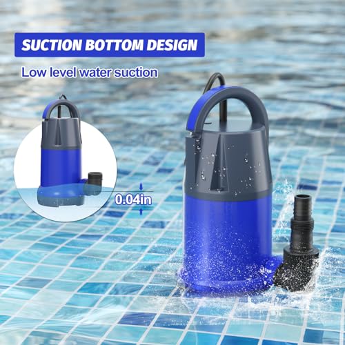 Portable Pump for Swimming Pool/Garden Submersible Sump Pump Submersible 1HP Water Draining Pump Electric Portable Utility Pump