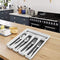 FYY Cutlery Organizer for Drawer, 5 Compartments Drawer Organizer, Kitchen Storage Tray for Flatware, Silverware, Cooking Utensils, BPA Free Plastic Cutlery Tray for Kitchen Bathroom & Office Supplies