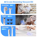 ADVWIN Pet Grooming Vacuum Kit, Dog Hair Clippers Kit, Professional Pet Grooming Tools 5 IN 1, Strong Suction, Shedding Deshedding, Clipper, Dog Brush Pet Hair Cleaning Remover for Dogs and Cats