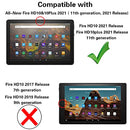 FANRTE Case for All-New Fire HD 10 & Fire HD 10 Plus Tablet (10.1", 11th Generation, 2021 Release),Premium PU Leather Lightweight Slim Smart Stand Cover with Auto Wake/Sleep(Dark Blue)