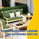 AAAAAcessories Outdoor Deep Seat Cushions for Patio Furniture, Water-Resistant Replacement Patio Chair Cushions Set of 2, 24 x 24 x 5 inch, Dark Moss Green