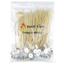 EricX Light Organic Hemp Candle Wicks 100 Piece Low Smoke 8 Pre-Waxed by 100% Natural Beeswax & Tabbed For Candle Making