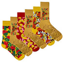 The Essentials Wardrobe Mens Ladies Unisex Socks Pizza Hawaiian Novelty Socks Soxbox Gift Idea Size 4-11, Pizza, 6-11