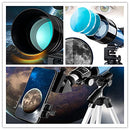 Astronomical Telescope 30070 with Extension-Type Tripod(115cm max)、 finderscope、Phone Clip-Entry-Level Products for Star Observation-150X Magnification and 70mm Caliber (Blue)