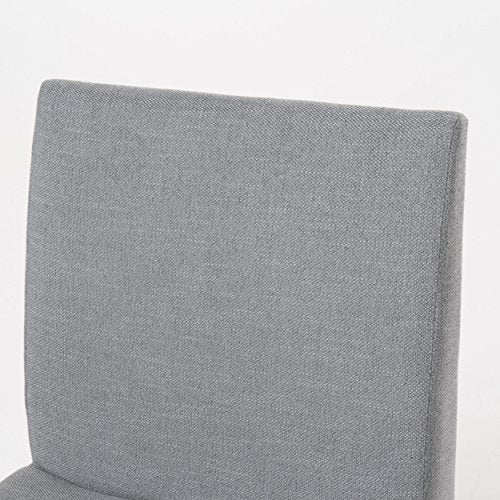 Christopher Knight Home Kwame Fabric/Walnut Finish Dining Chairs, 2-Pcs Set, Dark Grey