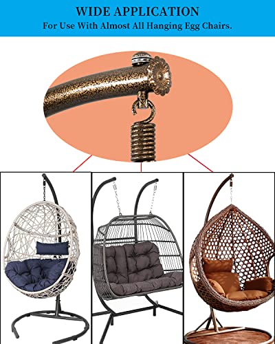 Hammock Chair Ultimate Hanging Kit - Egg Hammock Chair Spring Pin Plug Hardware- 500LB Hammock Chair Hanging kit for Hanging Basket Chairs Hammock and Porch Swings Brown