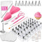 Tongke 83 Pieces Cake Decorating Equipment, Stainless Steel Nozzles Tips Kits with Reusable Piping Bags, Pastry, Cake, Pastry Tool Scrapers