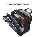 KROSER 18" Laptop Bag Expandable Laptop Briefcase Fits Up to 17.3 Inch Laptop Water-Repellent Shoulder Messenger Bag Computer Bag for Travel/Business/School/Men/Women-Black