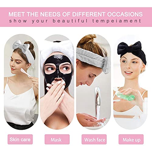 ZANZER 8 Pcs Makeup Spa Headband,Face Wash Facial Headband and Wristband Set,Wrist Wash Bands, Skincare Headbands with Wristband Set, Hair Headband Face Wash Wristbands for Washing Face