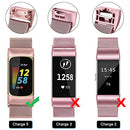 Meliya Metal Band Compatible with Fitbit Charge 5 Bands for Women Men, Stainless Steel Mesh Loop Adjustable Magnetic Wristband Strap Replacement for Fitbit Charge 5 Advanced Fitness & Health Tracker (Rose Pink)