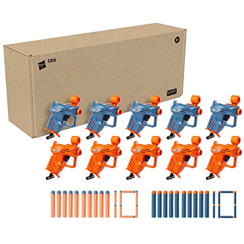 NERF Elite - Ace SD-1 Party Pack - 10 Blasters and 20 Official Nerf Elite Darts - 2 Colours to Create Teams - Amazon Exclusive - Outdoor Games and Toys for Kids - Boys and Girls - F2826 - Ages 8+