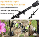Auger Drill Bit for Garden 3.5x16 Inch Spiral Drill for Planting Flower Bulbs Bedding Post Hole Digger for 3/8” Hex Drive Drill