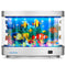 Playlearn USA Fake Fish Tank Mini Aquarium - Artificial Fish Tank with Moving Fish - Fake Aquarium Lamp - Perfect Sensory Lamp, Grey Base