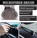 Jerbor 2Pack Double Head Brush for Car Clean,2 in 1 Duster Detailing Interior,Car Air Vents Dashboard Screen Clean Black