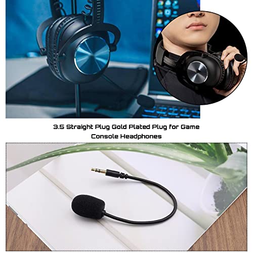 VGOL 3.5mm Microphone Compatible with Plantronics Rig 400HX 400HS 400LX 500HX 500 Pro Gaming Headset Detachable Mic Boom Headphones Replacement Parts Length 19.5cm