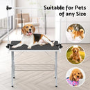 Advwin Pet Dog Grooming Table, Folding Height Adjustable Arm Table 91cm Double Pole Anti Slip Rubber W/Basket