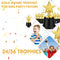 Jerify Mini Star Trophy Awards Bulk 4.7 Inch Gold Trophy Awards Plastic Trophy Cup for Kids Party Favors Soccer Football Game Winning Prize Competitions Carnival Rewards Kids Adults (24 Pcs)