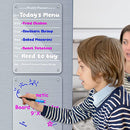 2 PCS 9"x13" Clear Weekly Meal Planner Magnetic Acrylic Board,Acrylic Magnetic Dry Erase Board for Fridge, Magnet Week Calendar for Refrigerator Includes 6 Colors Markers and Pen Container