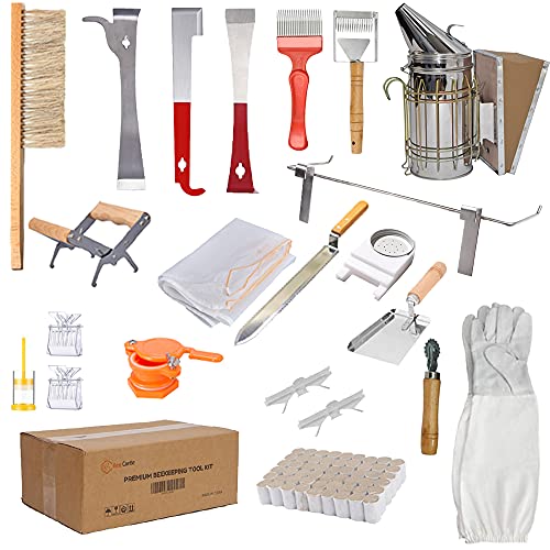 Beekeeping Supplies 22 Pieces Frame Holder Beekeeping Kit,Beekeeping Tools Bee Keeping Supplies-All Kit for Beginners and Professional Beekeepers