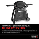 Weber Family Q Black BBQ (Q3100 - Classic 2nd Generation) - Barbeque Grill for Roasting, Grilling, Cooking, Backyard, Deck - Gas LPG