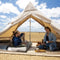 NATUREHIKE Glamping Tent, Breathable Cotton Canvas Yurt Tent, Waterproof Bell Tent, 4 Season Luxury Camping Tent for 3-4 Person, Brighten 6.4