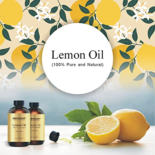 100% Pure Lemon Oil - Premium Lemon Essential Oil for Aromatherapy, Massage, Topical & Household Uses - 1 fl oz